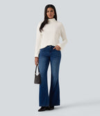 High Neck Long Sleeve Casual Top — Candied Cloud — view 7