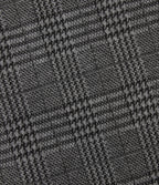 High Waisted Wide Leg Houndstooth Plaid Work Trousers with Pockets — Dark Gray Plaid — view 7