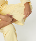 High Waisted Wide Leg Fleece Casual Sweatpants with Pockets — Pear Sorbet — view 8