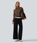 Boat Neck Long Sleeve Casual Jumper — Carafe — view 7