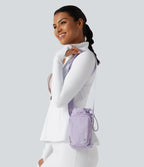 Yoga Crossbody Bag with Zipper Pocket — Wanderlust - Lilac — view 3