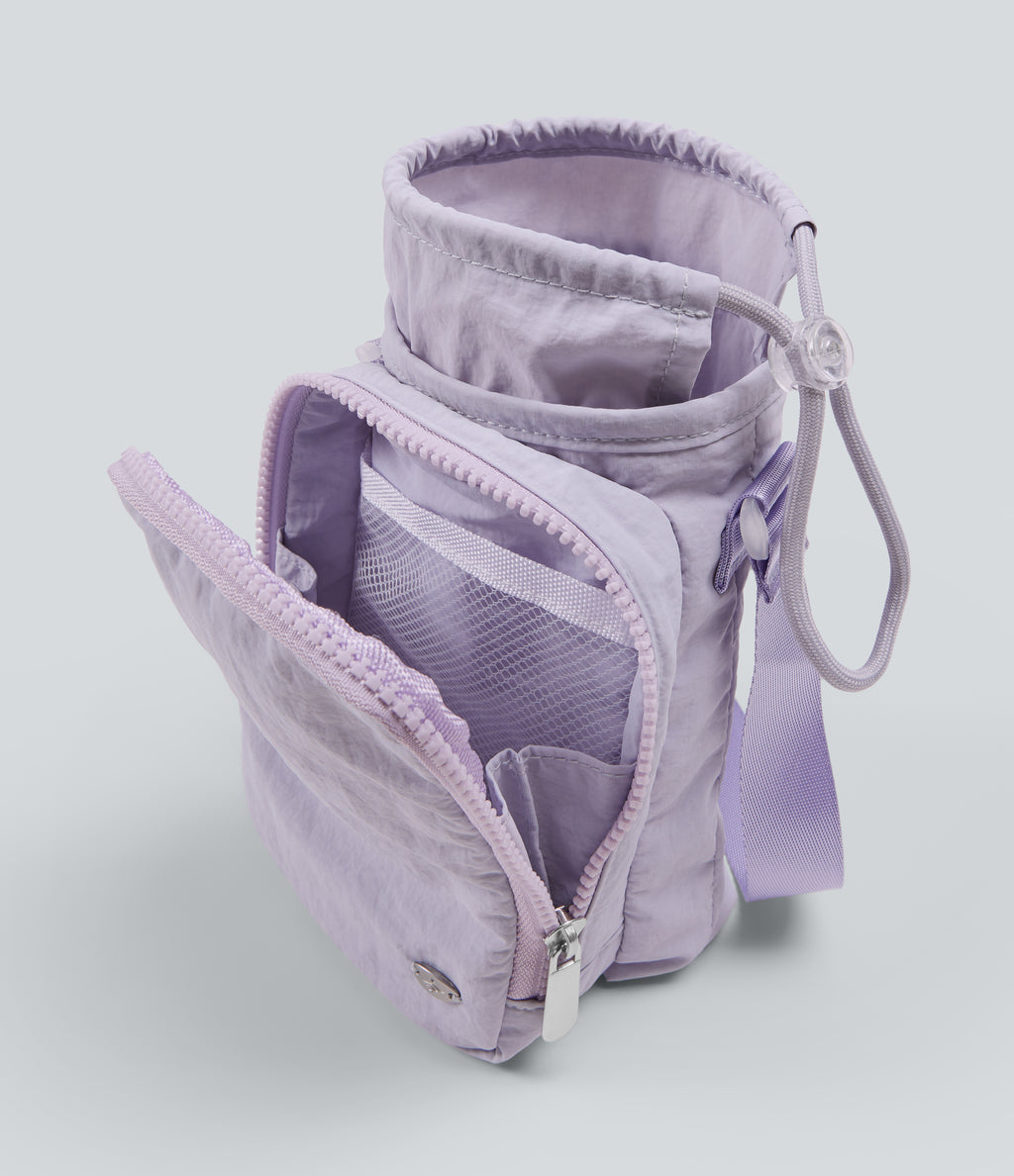 Yoga Crossbody Bag with Zipper Pocket — Wanderlust - Lilac — view 2