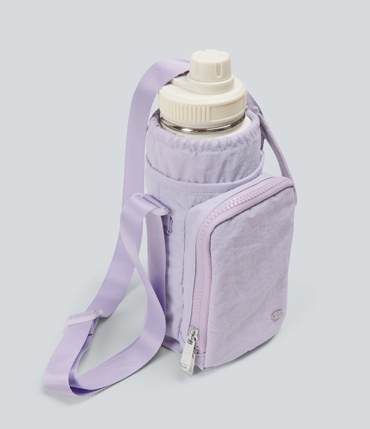 Yoga Crossbody Bag with Zipper Pocket — Wanderlust - Lilac — view 1