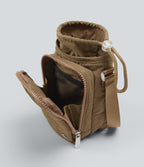 Yoga Crossbody Bag with Zipper Pocket — Brown — additional view
