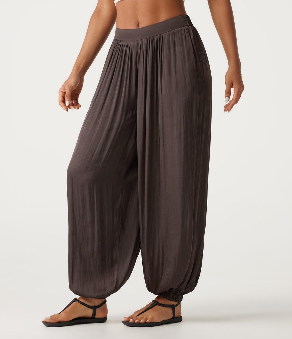 Mid Rise Ruched Casual Joggers with Pockets — Shopping Bag — view 1