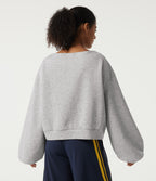 Boat Neck Long Sleeve Pullover Casual Sweatshirt — Dawn Blue — view 2