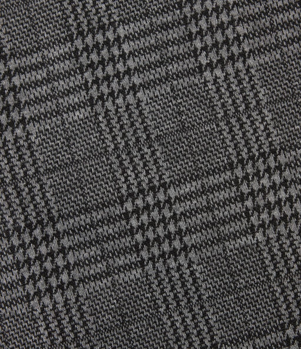 High Waisted Wide Leg Casual Trousers with Pockets — Dark Gray Plaid — view 8