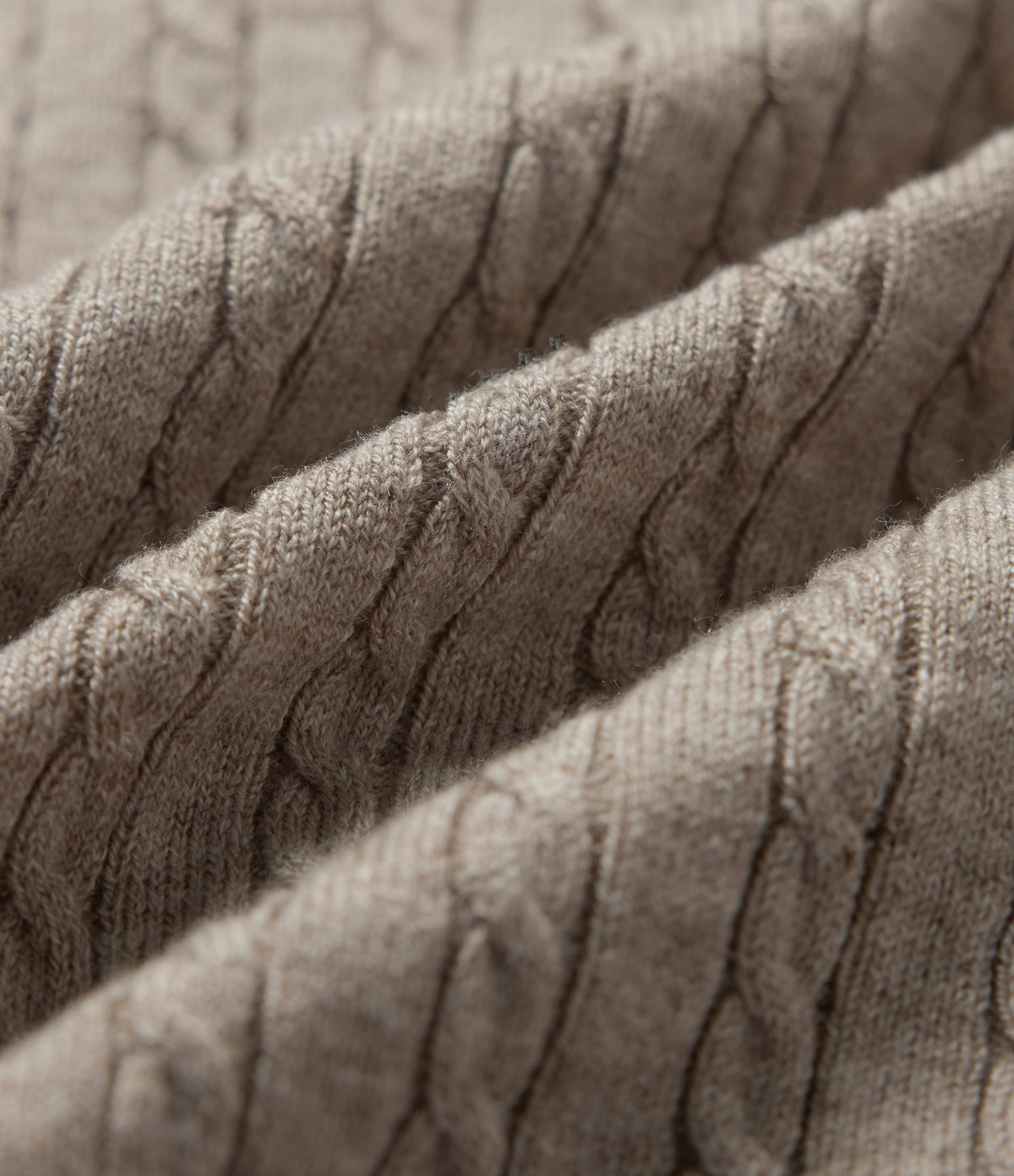 Henley Neck Cable Stitch Long Sleeve Work Jumper — Silver Sage — view 8