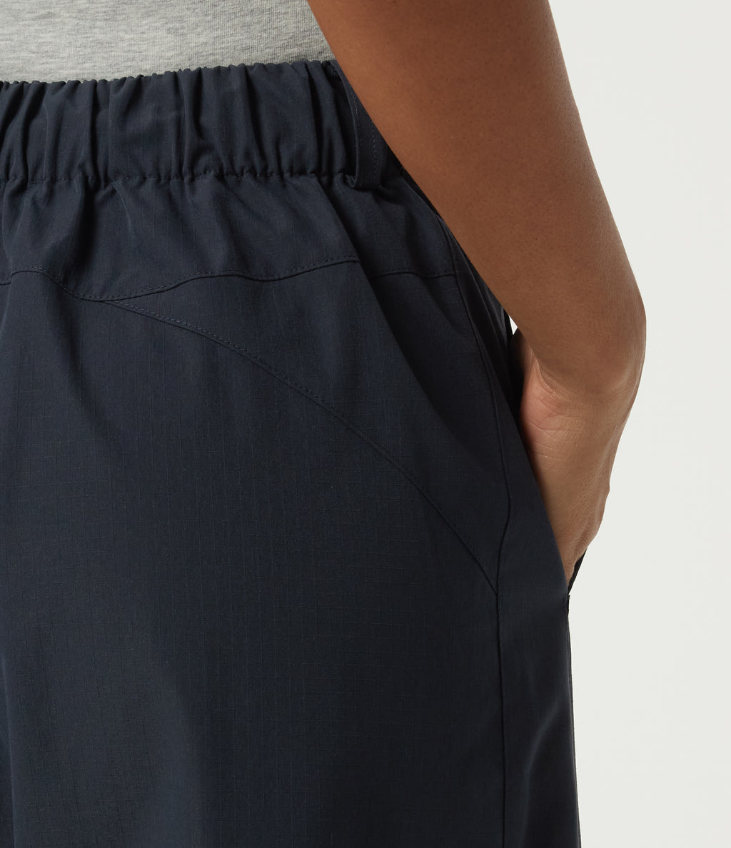 High Waisted Barrel Leg Hiking Trousers with Pockets — Carbon — view 5