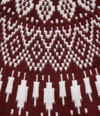 High Neck Long Sleeve Casual Jumper — Cardinal Red — view 8