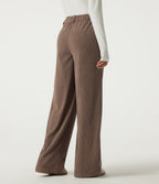 Mid Rise Straight Leg Corduroy Casual Trousers with Pockets — Acorn — view 2