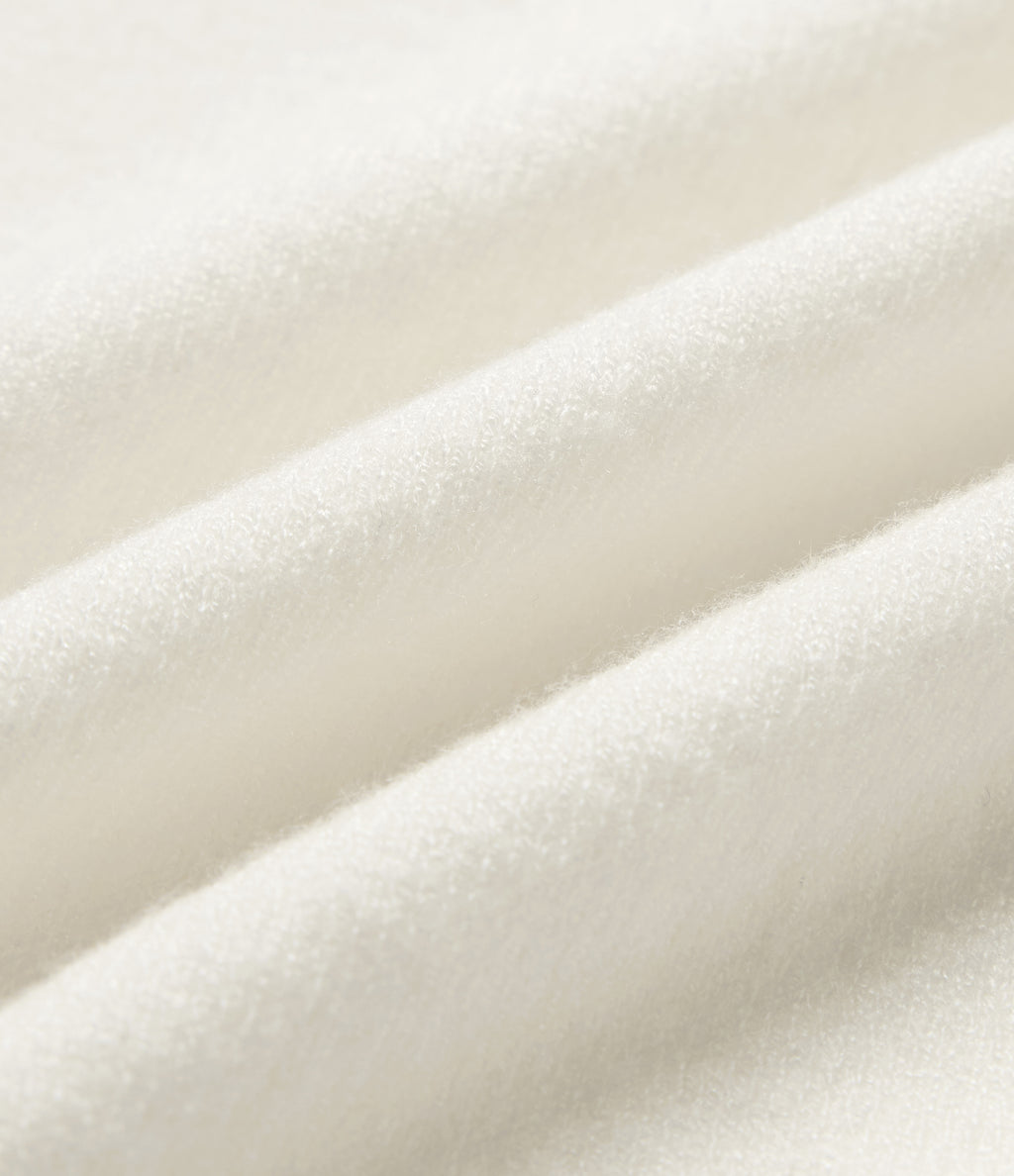 High Neck Long Sleeve Work Jumper — White Alyssum — view 8