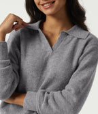 Polo Long Sleeve Work Jumper — Fog Gray — view 5