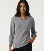 Polo Long Sleeve Work Jumper — Fog Gray — view 1