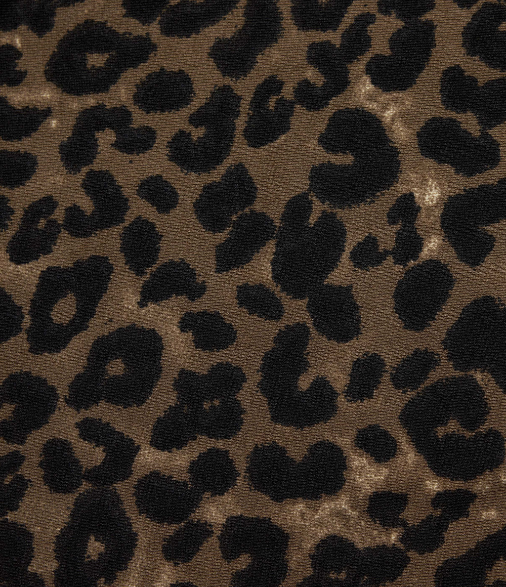 Stacked Mock Neck Long Sleeve Leopard Print Casual T-Shirt — Hazel Prowl — view 8
