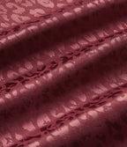 High Waisted Leopard Print Satin Casual Midi Mermaid Skirt — Burgundy Bloom Jacquard — view 7