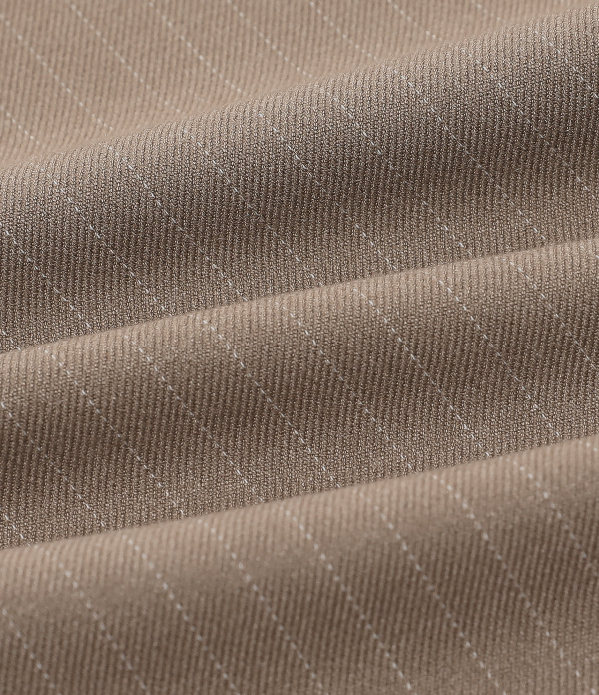 Mid Rise Straight Leg Stripe Work Trousers with Pockets — Shitake Stripe — view 7