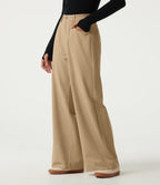High Waisted Straight Leg Casual Pants with Pockets — Curds & Whey — view 3