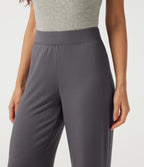 Low Rise Straight Leg Casual Trousers — Granite Gray — view 4