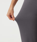 Low Rise Straight Leg Casual Trousers — Granite Gray — view 6
