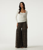 High Waisted Leopard Print Baggy Casual Trousers with Pockets — Hazel Prowl — view 7