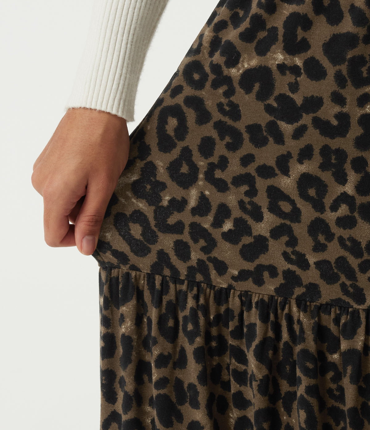 High Waisted Leopard Print Baggy Casual Trousers with Pockets — Hazel Prowl — view 6