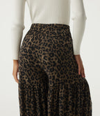 High Waisted Leopard Print Baggy Casual Trousers with Pockets — Hazel Prowl — view 5