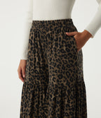 High Waisted Leopard Print Baggy Casual Trousers with Pockets — Hazel Prowl — view 4