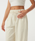 Water Repellent Wear-Resistant Low Rise Drawstring Casual Joggers with Pockets — Oak White — view 5