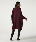 Raglan Long Sleeve Casual Cardigan with Pockets — Mulled Night — view 2