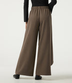 High Waisted Straight Leg Work Trousers — Shitake — view 2