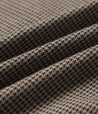 High Waisted Wide Leg Houndstooth Work Trousers with Pockets — Urban Marl — view 7