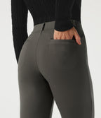 Mid Rise Straight Leg Work Trousers with Pockets — Chimera — view 5