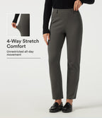 Mid Rise Straight Leg Work Trousers with Pockets — Chimera — view 1