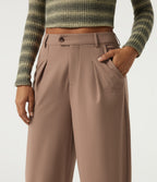 High Waisted Straight Leg Work Trousers with Pockets — Burro — view 4