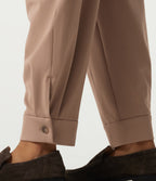 High Waisted Straight Leg Work Trousers with Pockets — Burro — view 6
