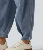 Low Rise Casual Jeans with Pockets — Blue Jasper Denim — view 6