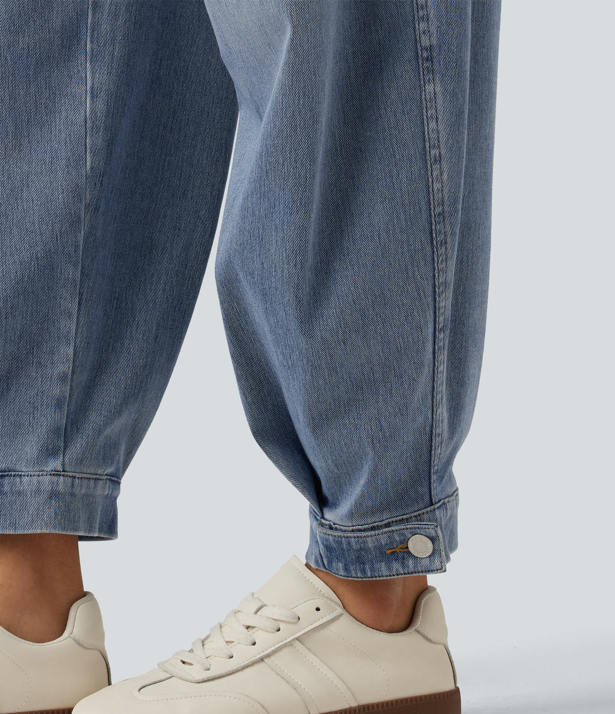 Low Rise Casual Jeans with Pockets — Blue Jasper Denim — view 6