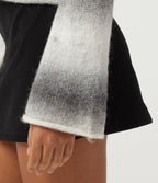 Boat Neck Flounce Long Sleeve Rolled Hem Casual Jumper — Mist Summit — view 5
