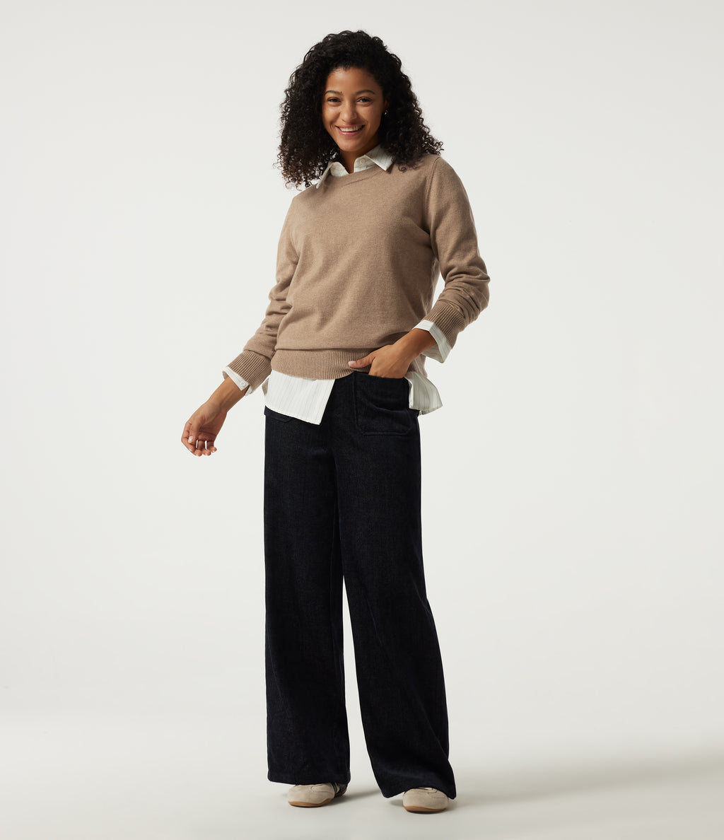 Round Neck Long Sleeve Work Jumper — Cartouche — view 6