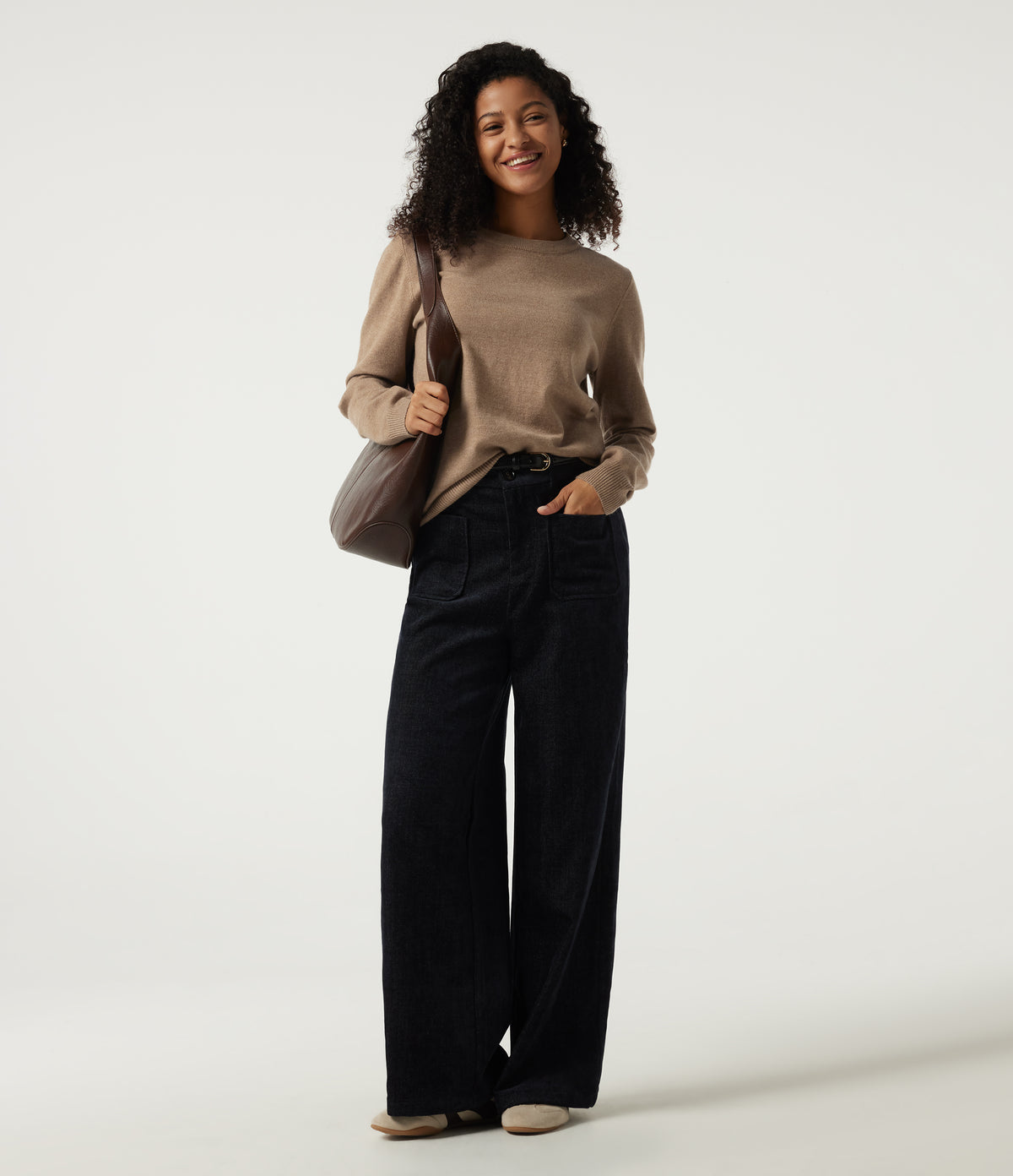 Round Neck Long Sleeve Work Jumper — Cartouche — view 7