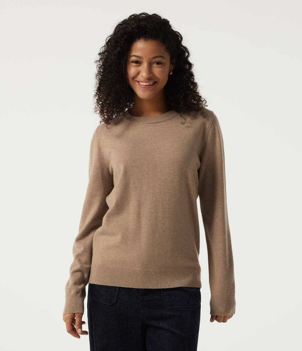 Round Neck Long Sleeve Work Jumper — Cartouche — view 1