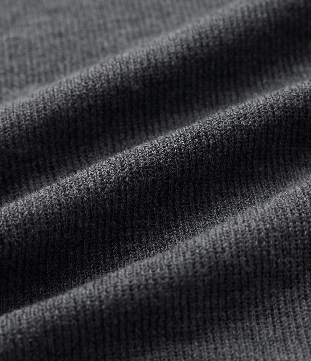 Long Sleeve Longline Work Cardigan with Pockets — Dark Grey — view 8