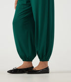 Diamond Collar Sleeveless Casual Jumpsuit with Built-in Bra and Pockets -Edition — Rain Forest — view 7
