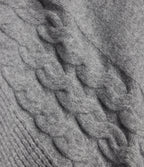 High Neck Fringe Hem Casual Jumper — Sharkskin — view 8