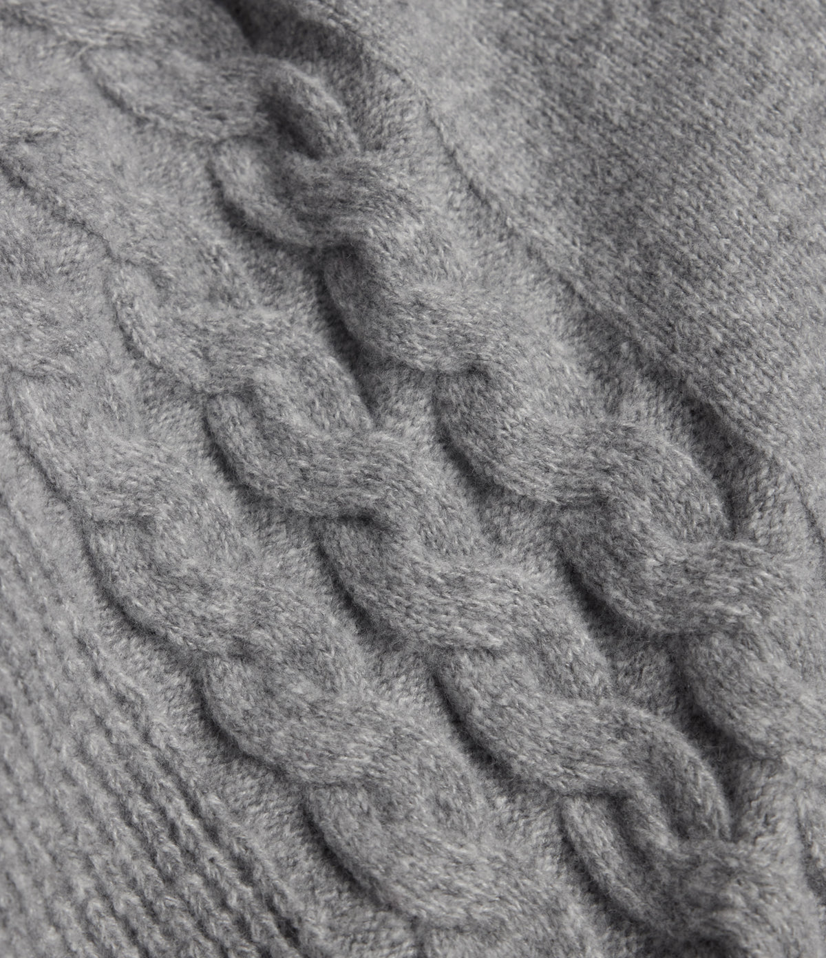 High Neck Fringe Hem Casual Jumper — Sharkskin — view 8