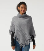 High Neck Fringe Hem Casual Jumper — Sharkskin — view 5