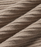 V Neck Long Sleeve Work Sweater — Stucco — view 7