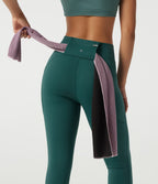 Speedwave Air High Waisted Skinny Running Leggings with Pockets — Viridian — view 6