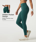 Speedwave Air High Waisted Skinny Running Leggings with Pockets — Viridian — view 1